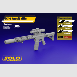 1/6 scale British Ks-1 Assault rifle