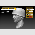 1/6 scale German WWII Head sculpt #3 custom made model - Image 1