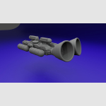 1/24 scale Space 1999 Eagle Spine Booster custom model - Image 2