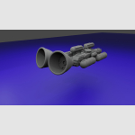 1/24 scale Space 1999 Eagle Spine Booster custom model - Image 3