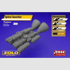 1/24 scale Space 1999 Eagle Spine Booster custom model