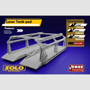 1/24 scale Space 1999 Eagle Laser Tank transported pod- custom made