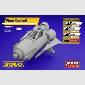 1/6 scale custom made Battle Star Galactica Colonial Viper cockpit