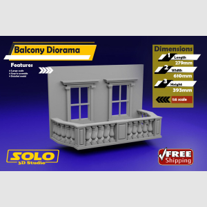 1/6 scale Balcony diorama - custom made