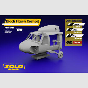 1/6 scale Black Hawk cockpit diorama custom made model
