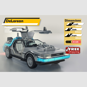 1/6 custom made scale Back to the Future  DeLorean DMC-12 Time machine