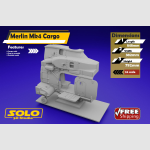 1/6 scale Merlin Mk4 Helicopter fuselage diorama custom made